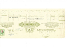 Compagnie D'assurances  "La Belgique"  Bruxelles - Collections
