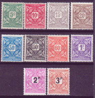 Senegal 1915/27 Segnatasse Y.T.12/21 */MH VF/F - Postage Due