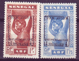Senegal 1938 Y.T.148,164 Cancel "Par Avion Batiment Ligne Richelieu"  **/MNH VF/F - Ongebruikt