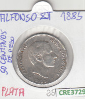 CRE3729 MONEDA ESPAÑA 50 CENTAVOS DE PESO ALFONSO XII 1885 PLATA - Other & Unclassified