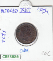 CRE3686 MONEDA ESPAÑA 2 CENTIMOS ALFONSO XIII 1904  COBRE - Other & Unclassified