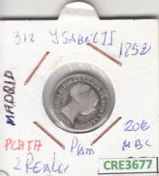 CRE3677 MONEDA ESPAÑA 2 REALES ISABEL II 1852 MADRID PLATA MBC - Sonstige & Ohne Zuordnung