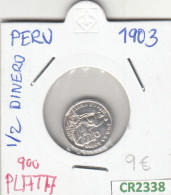 CR2338 MONEDA PERU 1/2 DINERO 1903 PLATA SIN CIRCULAR - Otros – América