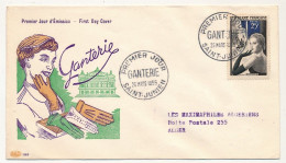 FRANCE - Env. FDC - 25F Ganterie - Saint Junien - 26 Mars 1955 - 1950-1959