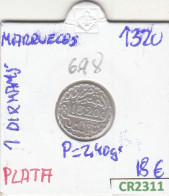 CR2311 MONEDA MARRUECOS 1 DIRHAM 1320 PLATA SIN CIRCULAR - Other - Africa