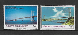 TURQUIE 1988 PONTS-BATEAUX  YVERT N°2570/2571 NEUF MNH** - Bruggen