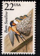 2038936421  1987 SCOTT 2286  (XX)  POSTFRIS  MINT NEVER HINGED -  NORT AMERICAN WILDLIFE - BARN SWALLOW - BIRD - Ongebruikt