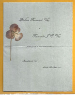 Wedding Communication Card. Maranhão, Brazil 1913. Cartão De Comunicação De Casamento. Maranhão, Brasil 1913. - Hochzeit
