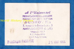 Carte Ancienne De Visite - MANTES GASSICOURT - Maison SUDROT Fils - Peinture Parfumerie Brosserie - 1955 - Cartes De Visite