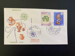 Enveloppe 1er Jour "EUROPA" 03/05/1976 - 1062/1063 - MONACO - Céramiques - FDC