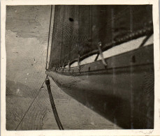 Photographie Photo Vintage Snapshot Anonyme Bateau Marin Marine Voilier Voile - Boten
