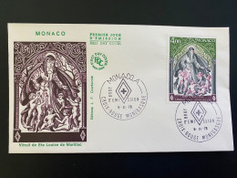 Enveloppe 1er Jour "Croix Rouge Monégasque - Vitrail De Ste Louise De Marillac" 09/11/1976 - 1064 - MONACO - FDC