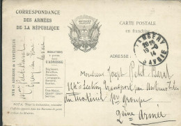 FRANCE CARTE POSTALE CHAMBERY  ( SAVOIE ) POUR  2 Eme ARMEE DE 1914 LETTRE COVER - Oorlog 1914-18