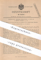 Original Patent - Chemische Thermo Industrie GmbH , Berlin - Essen A. D. R. | 1898 | Kohlen Für Elektrische Zwecke !! - Historische Dokumente