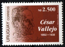 1992 Cesar Vallejo Poet Picasso Drawing Painting #1425 ** MNH - Uruguay