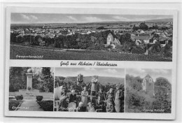 39098231 - Alsheim In Rheinhessen Mit Traubenlese, Evangelischer Kirche Und Ehrenmal Ungelaufen  Gute Erhaltung. - Worms