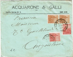 CTN91- ARGENTINE LETTRE SAN JUAN /  ANGOULEME 18/5/1914 - Brieven En Documenten