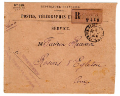 Cachet Manuel Hte Vienne Sur Pli De Service 1928 + Cachet Manuel DIRECTION DES POSTES ET DES TELEGRAPHES REGION LIMOGES - Manual Postmarks