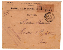 Cachet Manuel Hte Vienne Sur Pli De Service 1928 + Cachet Manuel DIRECTION DES POSTES ET DES TELEGRAPHES REGION LIMOGES - Handstempel