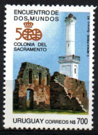 1992 Uruguay Ruins And Lighthouse Colonia Del Sacramento Discovery Of America #1428 ** MNH - Uruguay