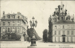 EPERNAY , Rue Du Commerce , 1915 + Cachet " TRESORS ET POSTES " 174 " , µ - Epernay