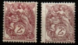 ALEXANDRIE    -   1902  .  Y&T N° 20  *.  Nuances - Unused Stamps