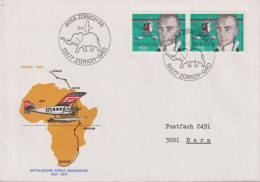 1977 Schweiz Mittelholzer-Afrika-Gedenkflug, Zum:CH 585, Mi:CH 1093 Walter Mittelholzer - Erst- U. Sonderflugbriefe