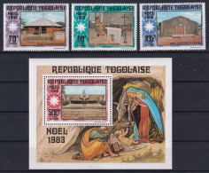 MiNr. 1652 - 1655 (Block 202) Togo 1983, 28. Nov. Weihnachten - Postfrisch/**/MNH - Togo (1960-...)