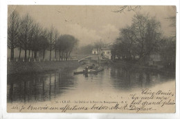 Lille (59) : MP D'une Péniche Sur La Deûle Vers Le Pont Du Ramponeau En 1904 PF. - Lille