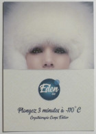 FEMME Avec Chapeau En Fourrure - Santé Cryothérapie - Carte Publicitaire Eden Ice - Fashion