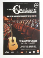 GUITARE - Sièges Salle De Spectacle - Carte Pub Spectacle Autour De La Guitare De JF Lalanne, Casino De Paris - Música Y Músicos