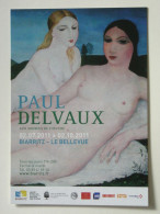 FEMME AU SEIN NU - Tableau Peintre Paul Delvaux - Carte Publicitaire - Peintures & Tableaux