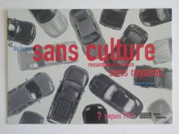 VOITURE / AUTOMOBILE - Plusieurs Voitures Vues Du Dessus - Carte Publicitaire Centre Pompidou Paris - Passenger Cars