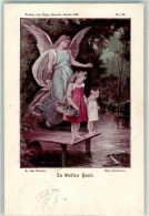 39622531 - Sign. Riesen Van A. In Gottes Hand Kinder Korb Blumen - Engel