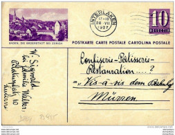 36 - 64 - Entier Postal Avec Illustration "Baden" Oblit Mécanique 1937 - Ganzsachen