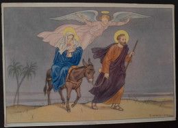Postcard - PORTUGAL - BOAS FESTAS - Angel, Joseph, Mary And Baby Jesus - Paint By Emmerico -1950 - Nr 150 - Andere & Zonder Classificatie