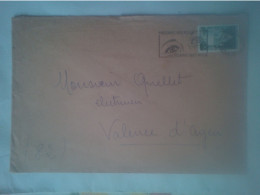 Philathélie - Envelope Avec Timbre 0.70 La Tour De Cesar-Provins 1964 Et Flamme Regard Préservez Vos Yeux - Non Classés