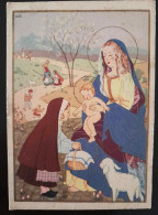 Postcard - PORTUGAL - BOAS FESTAS - Mary And Baby Jesus, Girl And Sheep - Paint By Laura Costa - Bertrand Nº 72 - Andere & Zonder Classificatie