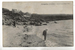 Porspoder (29) : La Plage Et La Grève De Traon-Vilin En 1910 (animé) PF. - Autres & Non Classés