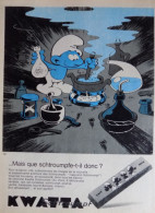 Publicité De Presse ; Chocolat Kwatta - Les Schtroumpfs - Advertising