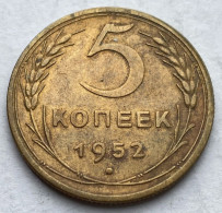 1952 Russia Standard Coinage Coin 5 Kopeks,Y#115,3814 - Rusia