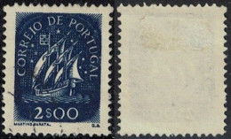 Portugal 1949 Oblitéré Used Bateau Navire Caravela 2 Escudos Bleu Y&T PT 712 SU - Gebruikt