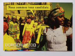 BORDEAUX (33/Gironde) - Femmes Défilant Dans Le Centre - Carte Publicitaire Ville Candidate Capital Culture 2013 - Bordeaux