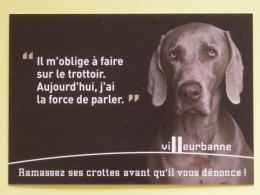 CHIEN - Ramassez Ses Crottes ... - Carte Publicitaire Villeurbanne - Dogs