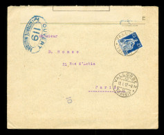 Guerre 1917 Suisse Vers France Controle Postal Lettre Avec Cachet Vallorbe Transit Et Ouvert Par L ' Autorité Militaire - Lettres & Documents