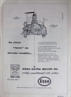 Publicité De Presse ; Automobiles Huile Moteur Esso - Publicités