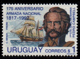 1993 Uruguay Uruguayan Navy Ships Sailing Pedro Campbell  #1468 ** MNH - Uruguay