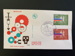 Enveloppe 1er Jour "Lutte Contre La Drogue" 09/11/1976 - 1074/1075 - MONACO - FDC