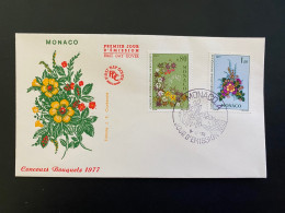 Enveloppe 1er Jour "Concours International De Bouquets" 09/11/1976 - 1076-1077 - MONACO - Flore - Fleurs - FDC