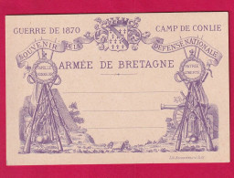 GUERRE 1870 CARTE BESNARDEAU ARMEE DE BRETAGNE CAMPS DE CONLIE NEUVE - Guerre De 1870